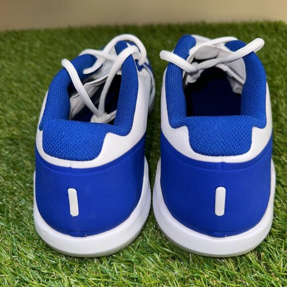 Nike Alpha Menace Turf Low Football Cleats White/Blue BV3997-101 Men Size 15 NEW main image 4